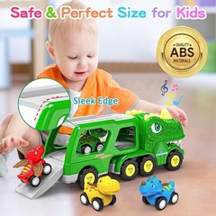 Friction Powered Dinosaur Truck for Toddlers
