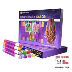 – Girls Gifts Hair Chalk 10 Temporary Non-Toxic Easy Washable Hair Dye