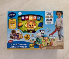 VTech Sort & Discover Activity Wagon with Accessories, Baby and Toddler Toys