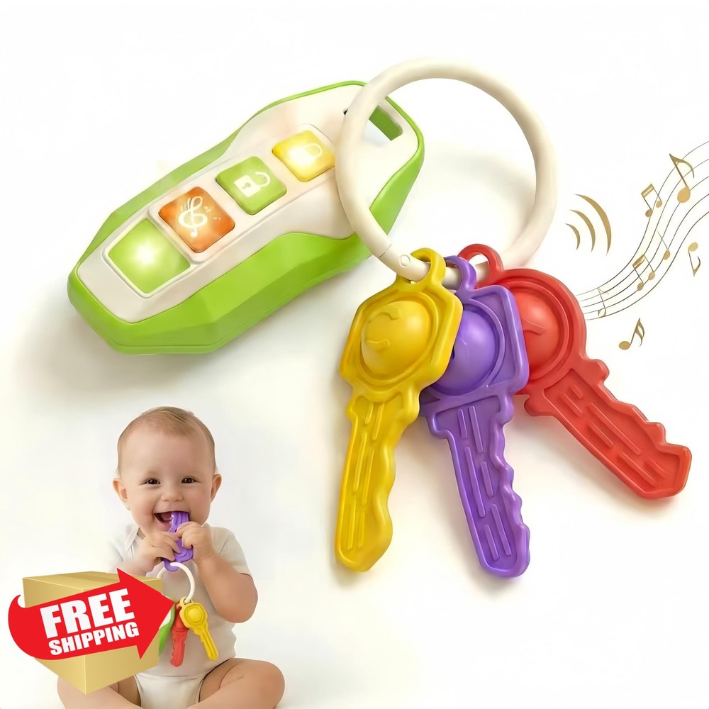 YINGZHIXING Toy Car Keys for Toddlers 1-3, Soft Silicone Baby Teething Toys w…