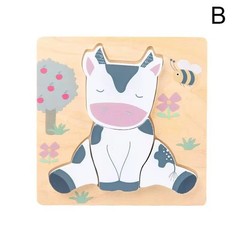 Wooden Animal Puzzle for Toddlers – Montessori Educational Toy 1-3 Shape Puzzle