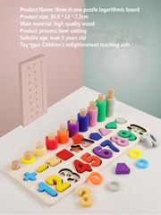Montessori Number Puzzles for Toddlers – Wooden Educational Preschool Shape