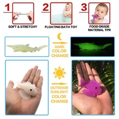 18 Pack Assorted Ocean Animal, Stretchy and Floating Small, 18packocean