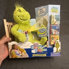 Little Tikes Story Dream Machine The Grinch Plush & 3 Dreamers Books Dr Seuss