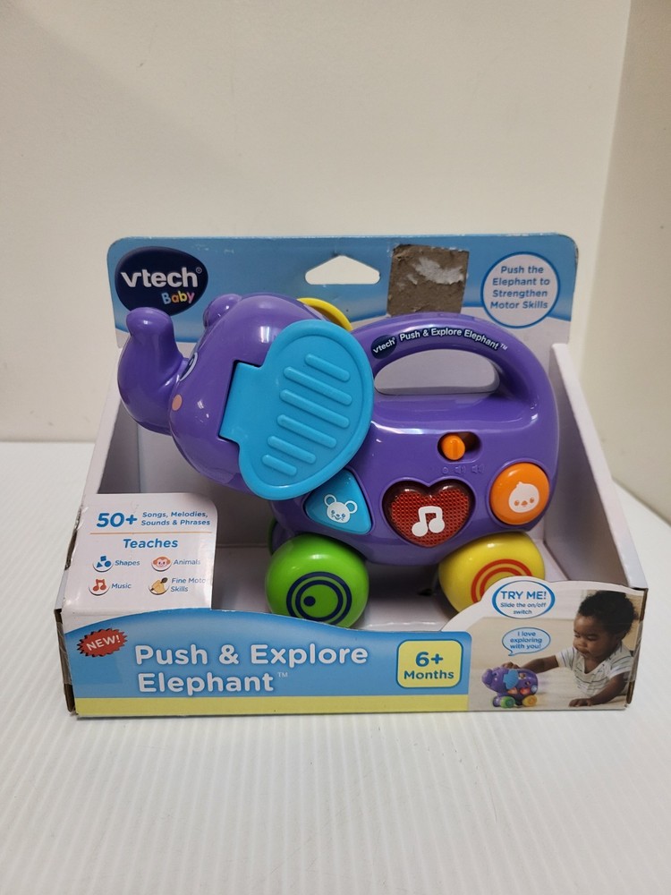 VTech Push And Explore Elephant Learning Toy – 6+ Months Purple