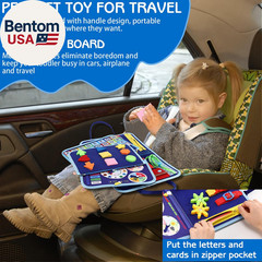Toddler Busy Board Montessori Toys for Boys, Sensory Book Educational Activities