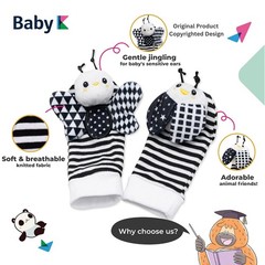 Baby Rattle Socks & Wrist Toys (Set E) – Newborn Toys for Baby Boy or Girl – …