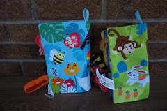BABY Plush BOOK Jungle Flying & Land Animal Tails Soft Cloth Fabric iPlay iLearn