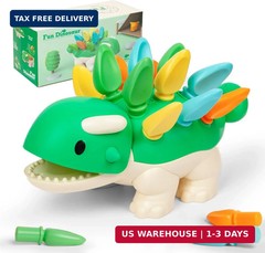Hirger Fine Motor Dinosaur: Sensory Toys for Toddler 1-3 Year Old, Montessori Pr