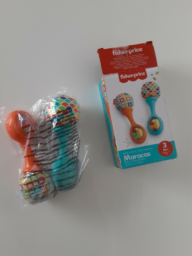 Fisher-Price Rattle ‘n Rock Maracas, Blue/Orange – 2 Count (Pack of 1)