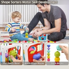 7-in-1 Montessori Activity Cube Sensory Toy for Toddlers Early Learning Gift