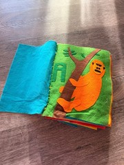 Vintage Handmade Felt Alphabet Quiet Book Soft Activity Book ABC Learning 11 in