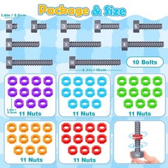 2-in-1 Montessori Counting & Stacking Toys for Toddlers 1-5 | Sensory Learning G