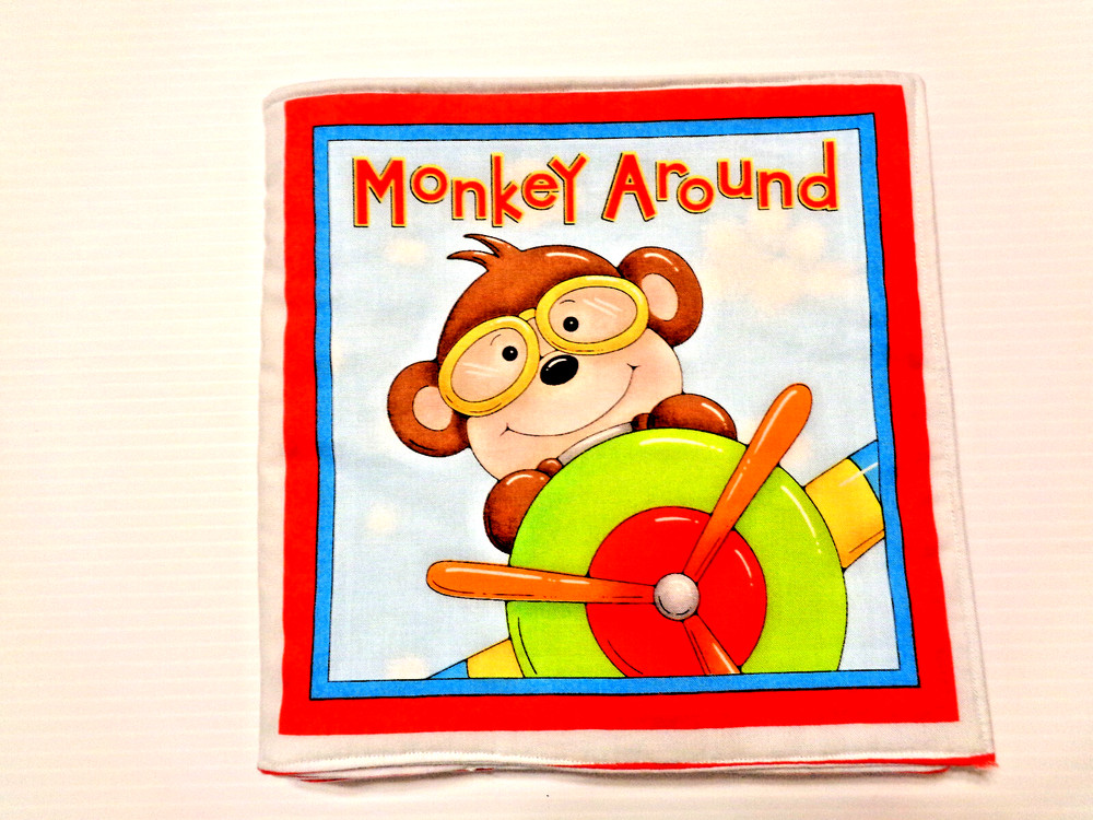 ‘Monkey Around’ Soft, Washable, Cloth Book for Baby / Toddler