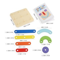 Wooden Stacking Letters Numbers Puzzle Entertainment Pegboard for Kids