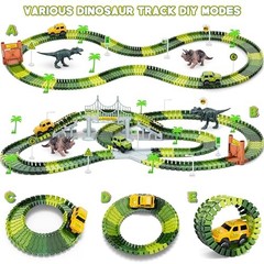 Dinosaur Tracks, 271 PCS Create A Dinosaur World Road Race Dinosaur Race Tracks