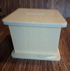 Montessori Wooden Toy Box With Drawer Coin Slot Thick Coins Hand/Eye Fine Motor