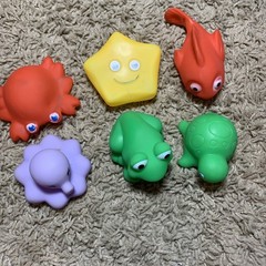 6-piece Set Squeezing Rubber Bath Toy – Baby Interactive Stress Relieving Toy