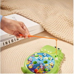 Dinosaur Fishing Learning Toy Interactive Activity Kids Hand-Eye Coordination