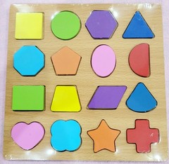 Wooden Alphabet & Numbers Shapes Puzzle Set Educational Board for Toddlers Kids