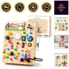 Educational Sensory Board with LED Lights – Safe Fun for Toddlers 1-3