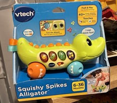 VTech Squishy Spikes Alligator Push & Play Activity Toy, 6-36 Months