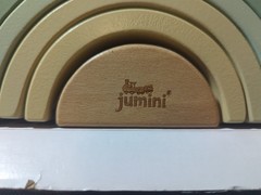 New Jumini Stacking Rainbow Retro Baby Toys Pastel Color Baby Natural Wood