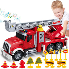 Kids Toys for 3 4 5 6 7 8 Years Old Boys, 15″ Large Fire Truck Toy, Friction Pow