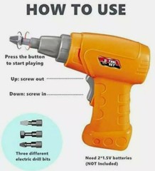 Electric Drill Puzzle Peg Board Take Apart Toy Button Art Toy Mosaic 224pcs