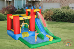 Kids Bounce House Inflatable Castle Slide Splash Pool Cannon ClimbingWall 6-in-1