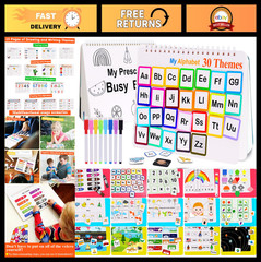 Montessori Busy Book for Toddlers 3-5, 30 Themes, Early Learning Toys, Tracing &