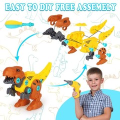 Take Apart Dinosaur Toys for Kids – Educational Building Set with Electric Drill