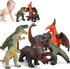 6 Piece Jumbo Dinosaur Toys for Kids 3-5 and Toddlers, Large Soft Dinosaur Toys