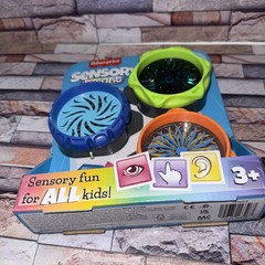 Fisher Price Sensory Bright Spinnyscopes for Ages 3 Pieces Blue Green Orange