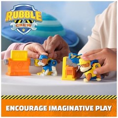 , Power Tool Pups, Rubble & Wheeler Toy Figures with 2 Construction Tools & 2