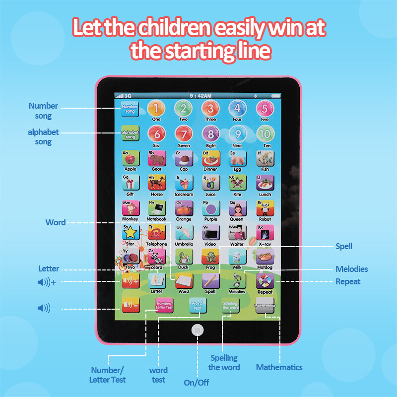 Tablet Toys, Kids’ Learning Pad Preschool Early Educational Tablet Birthday Gift