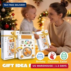 Montessori Toy Busy Board for 1 Year Old, Airplane Essential Travel Toys Roadtri