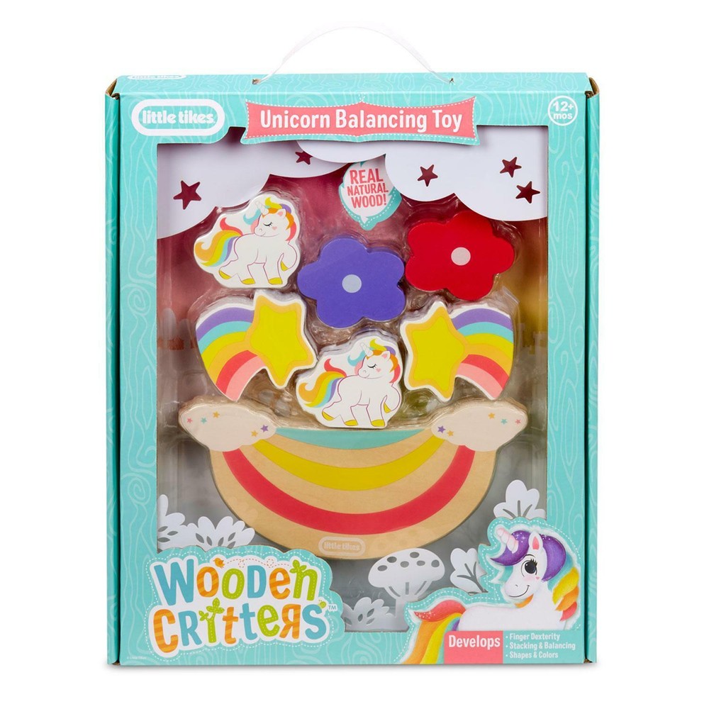 Little Tikes – Wooden Critters Balancing Toy – Unicorn (real natural wood)