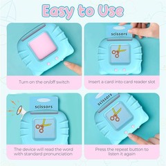 Toddler Toys Talking Flash Cards for 1 2 3 4 5 6 Year Old Boys and Girls, Autism