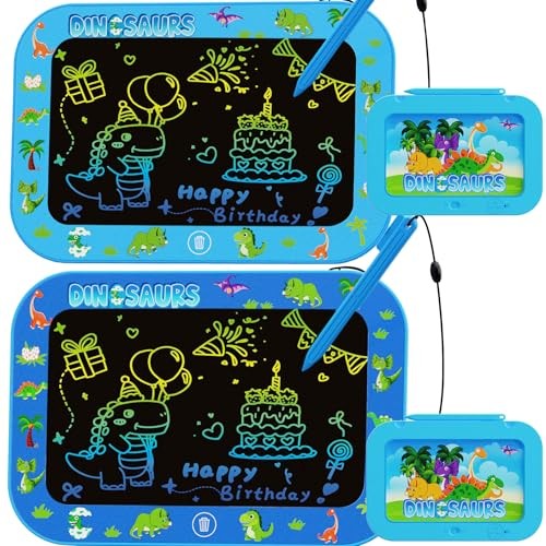 2Pack LCD Writing Tablet for Kids,10Inch Colorful Reusable Light&darkblue-10in