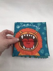 Melissa & Doug Wild Animals Soft Cloth Baby Book Developmental Crinkle Squeak
