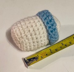 Handmade Crochet White Color Sorting Playset, Learning Toy, Montessori