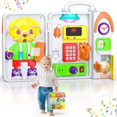 Montessori Busy Board for 1 Year Old Boy Girl, Musical Baby Toys 12-18 Months.
