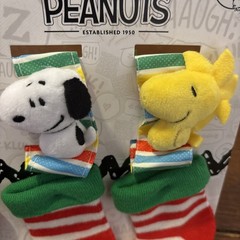 Peanuts Snoopy Baby Snoopy Woodstock Foot & Ankle Rattles New