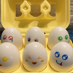 Hide N Squeak Eggs Shape Color Sorting Carton Learning Toy