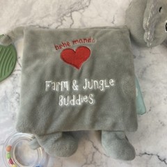 Bebe Mondo Elephant Farm & Jungle Buddies Crinkle Activity Soft Book 18