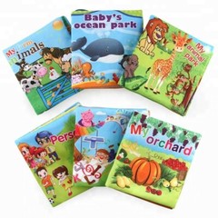 Baby Soft Cloth Books, Educational Activity Crinkle Books -Set of 6.