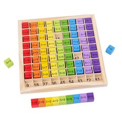 Montessori Educational Wooden Math Toys for Kids Children Baby Toys 99 Multiplic