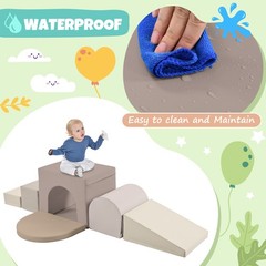 7 in 1 Soft Climb Crawl Playset, Toddler Kid Foam Climber Crawling Climbing Play