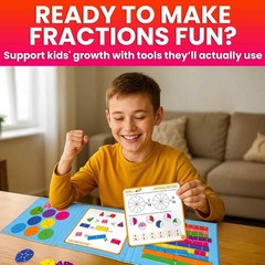 Magnetic Fractions Learning Set for Kids 6-12